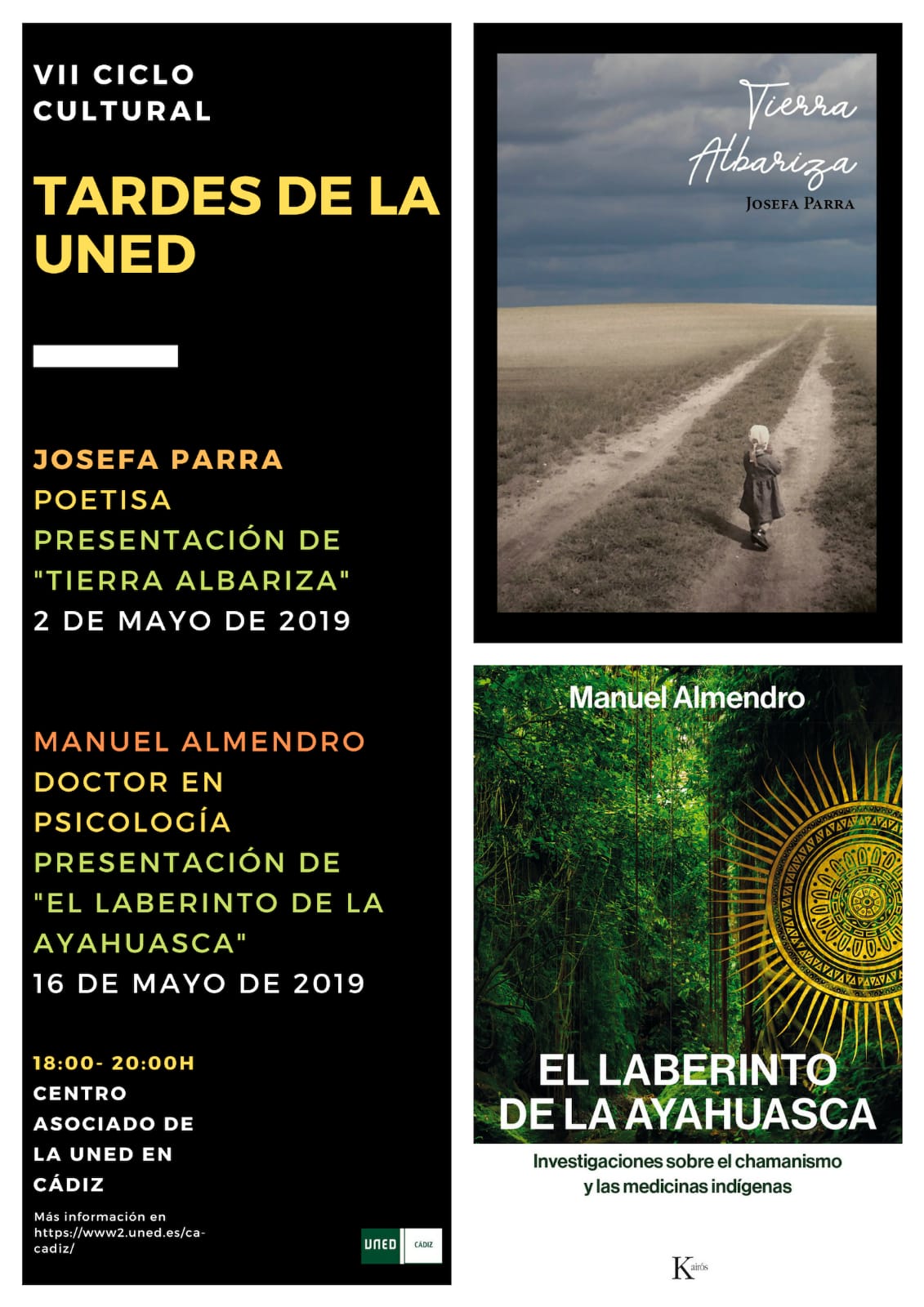 Presentación De El Laberinto De La Ayahuasca En La Uned, Cádiz, Mayo 2019